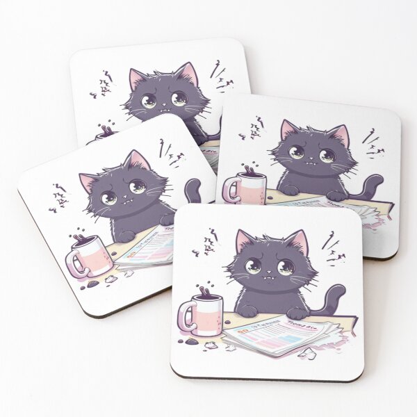 Item preview, Productivity Down – Cat-tastrophe Mode Sticker designed and sold by Imaginarium of Chaos falcon88 .
