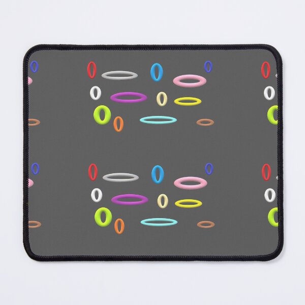 Item preview, Vibrant Floating 3D Rings in Playful Color Palette on Dark Background designed and sold by Diclebaybas.