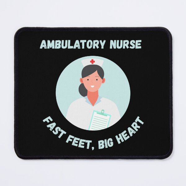 Item preview, Ambulatory Nurse – Fast Feet, Big Heart – Retro Style Design designed and sold by Gravly.