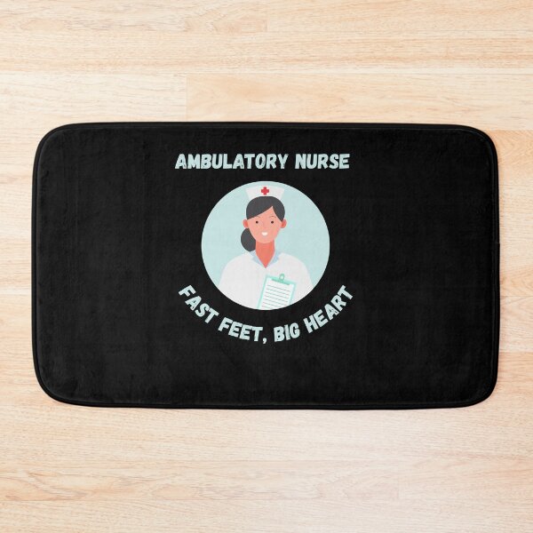 Item preview, Ambulatory Nurse – Fast Feet, Big Heart – Retro Style Design designed and sold by Gravly.