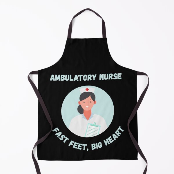Item preview, Ambulatory Nurse – Fast Feet, Big Heart – Retro Style Design designed and sold by Gravly.