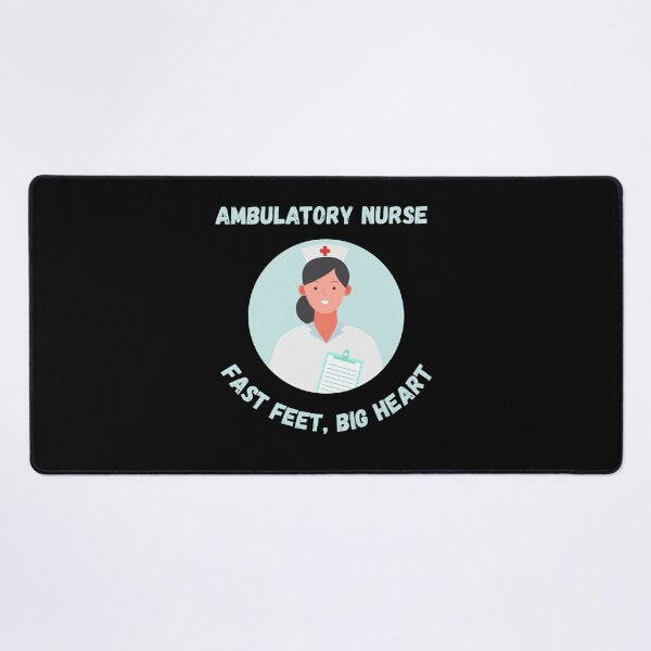 Item preview, Ambulatory Nurse – Fast Feet, Big Heart – Retro Style Design designed and sold by Gravly.