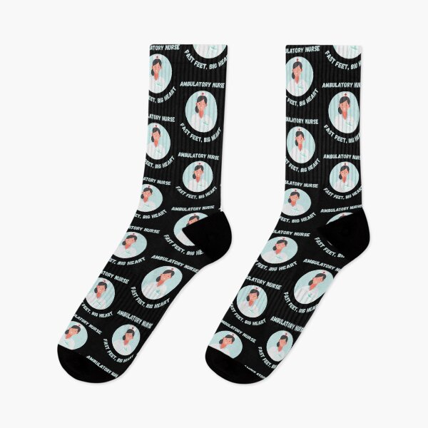Item preview, Ambulatory Nurse – Fast Feet, Big Heart – Retro Style Design designed and sold by Gravly.