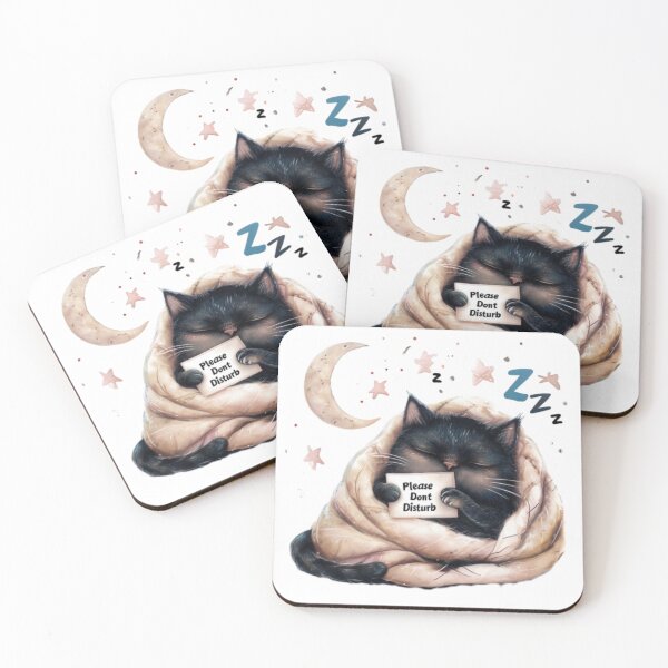 Item preview, Do Not Disturb – Dreaming in Meow Sticker designed and sold by Imaginarium of Chaos falcon88 .