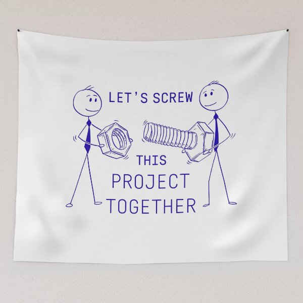 Item preview, Funny Teamwork Screw Project Design designed and sold by DesignDazzles.