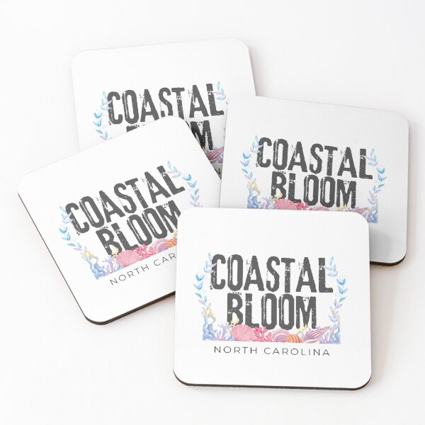 Item preview, Coastal Bloom | Vibrant Beach Shell & Coral Typography Design designed and sold by Rank Sol.