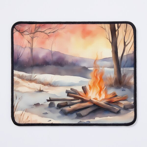 Item preview, Winter Lake Campfire designed and sold by CalmnessbyChoice.
