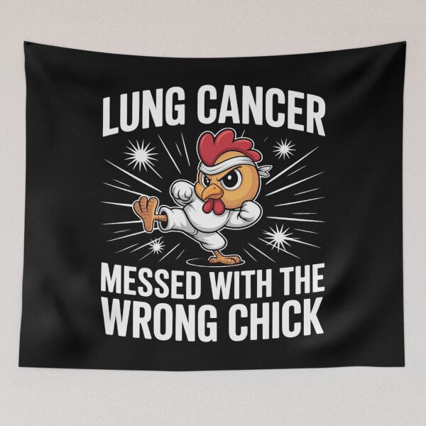 Item preview, Lung Cancer Messed With The Wrong Chick Warrior Survivor designed and sold by savrmiller.
