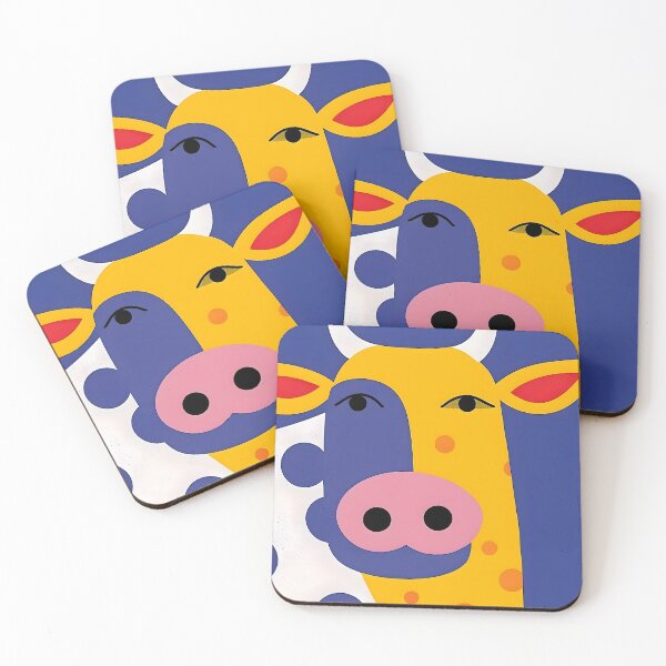 Item preview, A COLORFUL POP ART STYLE COW designed and sold by infinitearte.