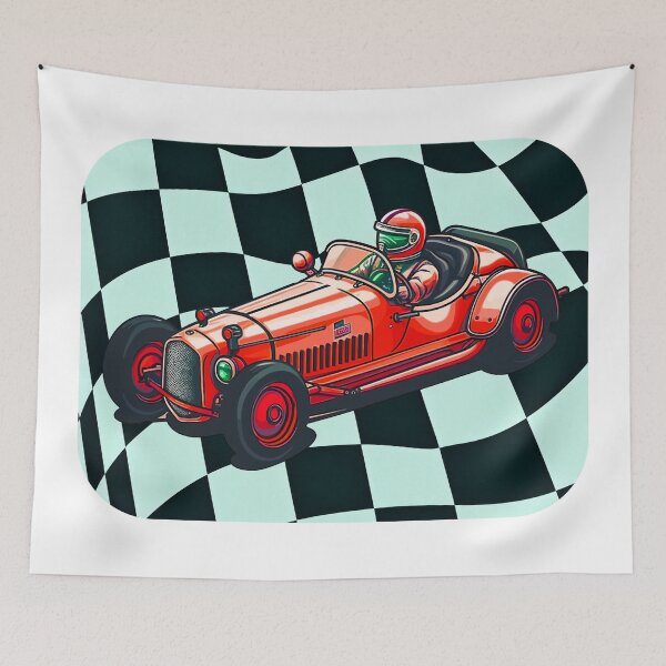 Item preview, Vintage Race Car designed and sold by Angry Swan Designs.