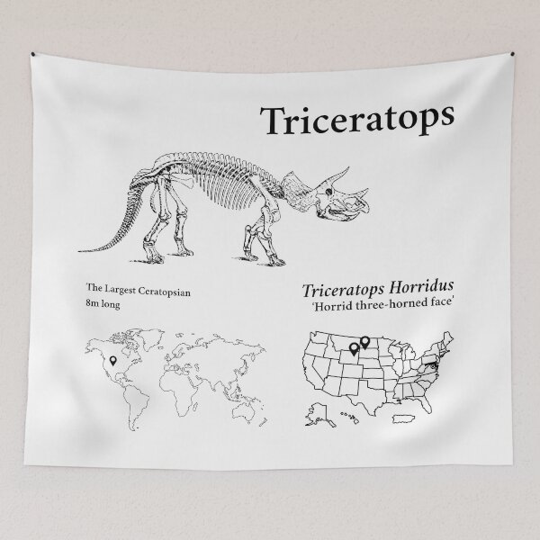Item preview, Póster paleolítico factual del Triceratops designed and sold by Paleo Pictures.