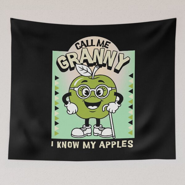 Item preview, Apple picking Granny designed and sold by Graffik-Peeps.