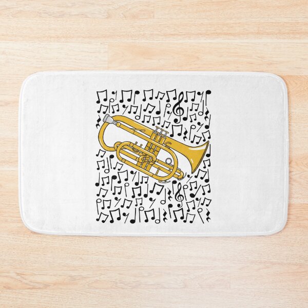 Item preview, Cornet Player Musical Notes Cornetist Brass Teacher Musician designed and sold by doodlerob.