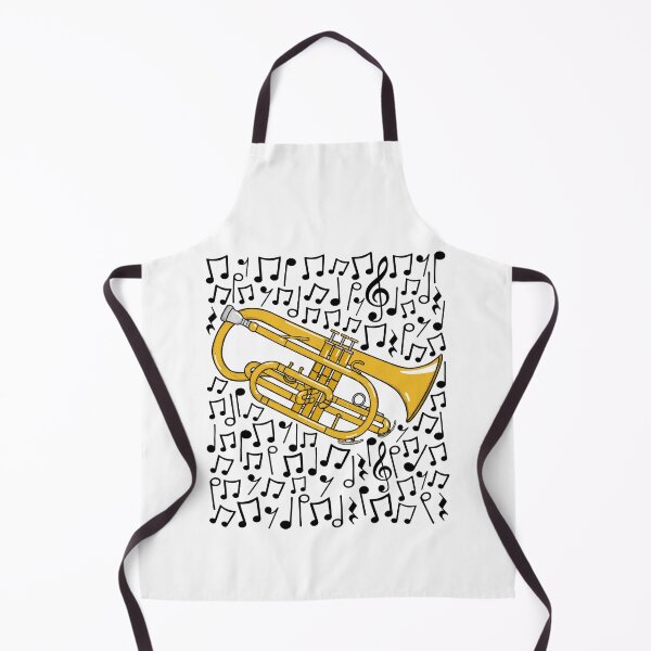 Item preview, Cornet Player Musical Notes Cornetist Brass Teacher Musician designed and sold by doodlerob.