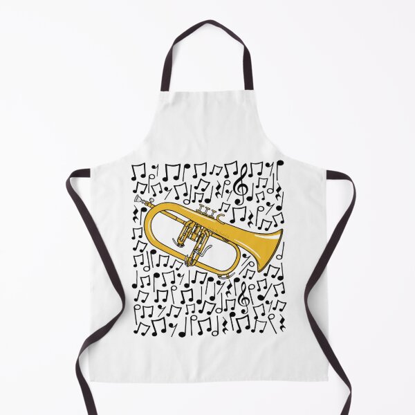 Artikelvorschau, Flügelhornspieler Musiknoten Hornist Blechbläser Lehrer Musiker entworfen und verkauft von doodlerob.