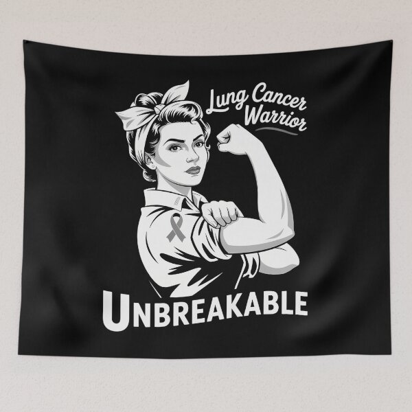 Item preview, Lung Cancer Warrior Unbreakable designed and sold by savrmiller.