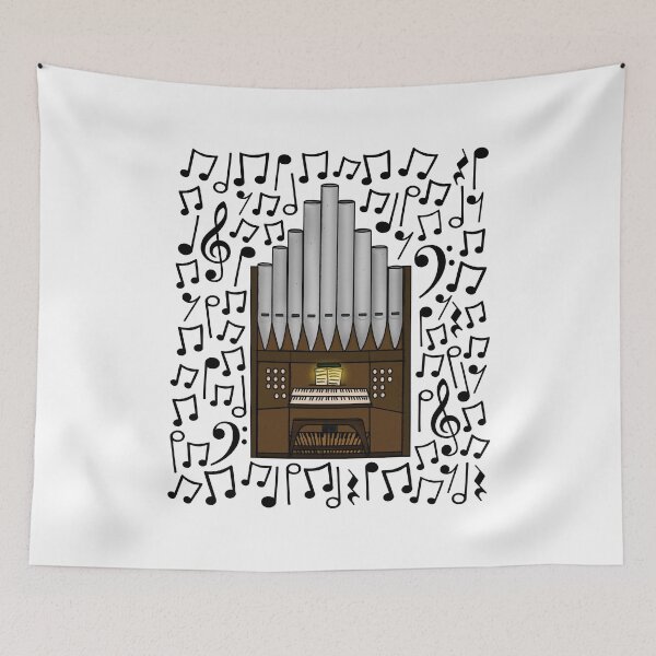 Item preview, Church Organ Musical Notes Organist Musician designed and sold by doodlerob.