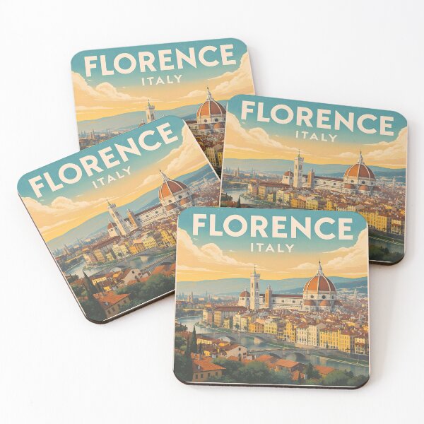 Item preview, Florence Italy Vintage Travel Wall Art designed and sold by kacperartdesign.