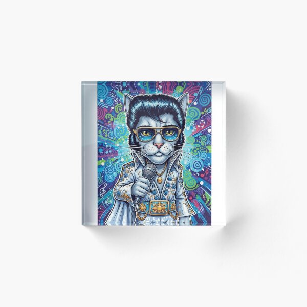 Item preview, Pawvis Purrsley – The King of Meow’n’Roll designed and sold by Nine Lives Tour.