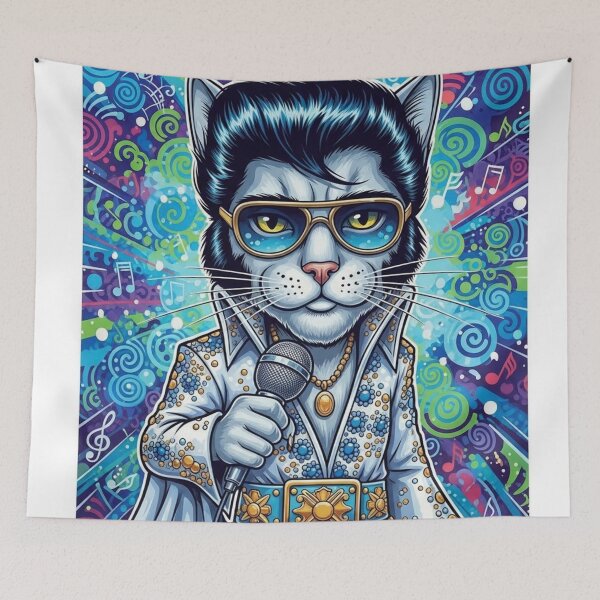 Item preview, Pawvis Purrsley – The King of Meow’n’Roll designed and sold by Nine Lives Tour.