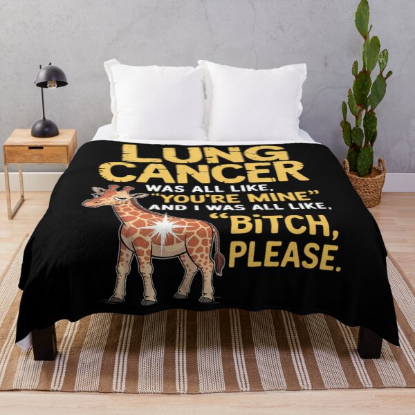 Item preview, Inspirational Lung Cancer Survivor Funny Quote Giraffe designed and sold by savrmiller.