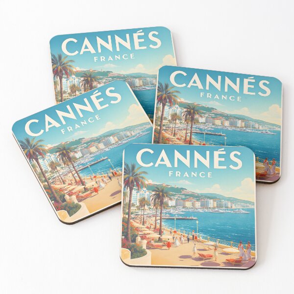 Item preview, Cannes France Riviera Vintage Art Print designed and sold by kacperartdesign.