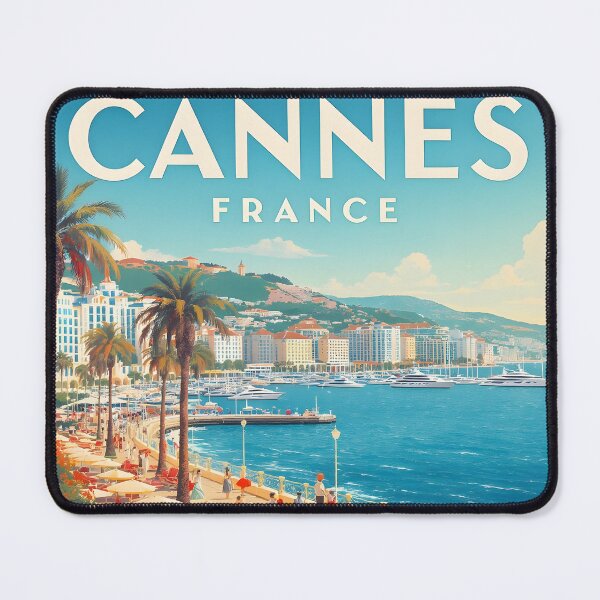 Item preview, Cannes France Riviera Vintage Art Print designed and sold by kacperartdesign.