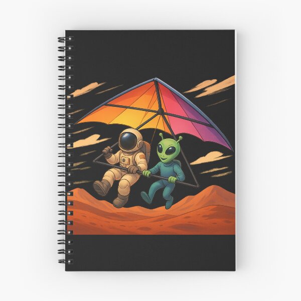 Item preview, Mars Gliders: Alien & Astronaut Ride the Red Winds designed and sold by HEERMANArt.