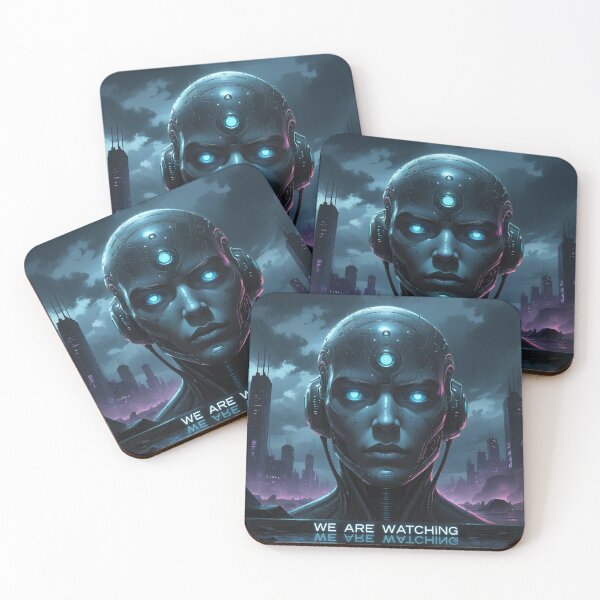 Item preview, WE ARE WATCHING – Apocalyptic AI Head Design designed and sold by smitke.