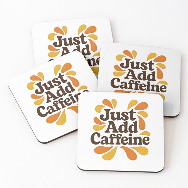 Item preview, Just Add Caffeine – Retro Coffee Quote Design designed and sold by Made By Sutts.