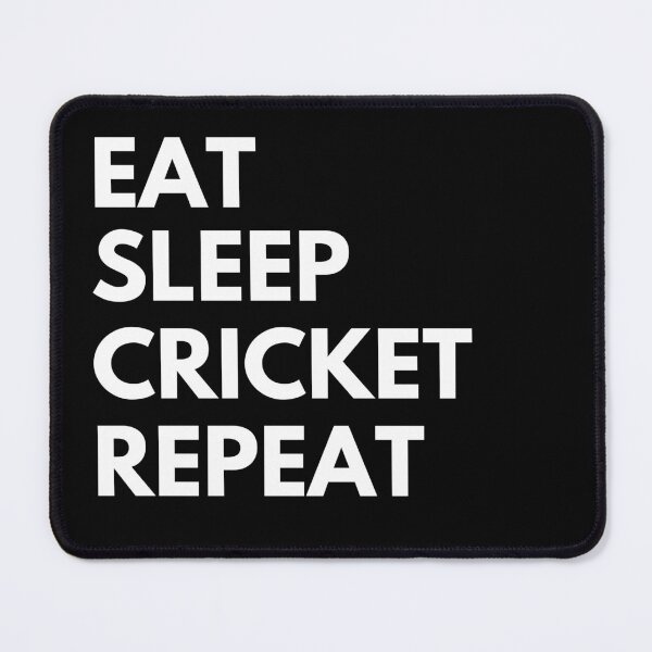 Item preview, eat sleep cricket repeat designed and sold by AmmarSherJaan.