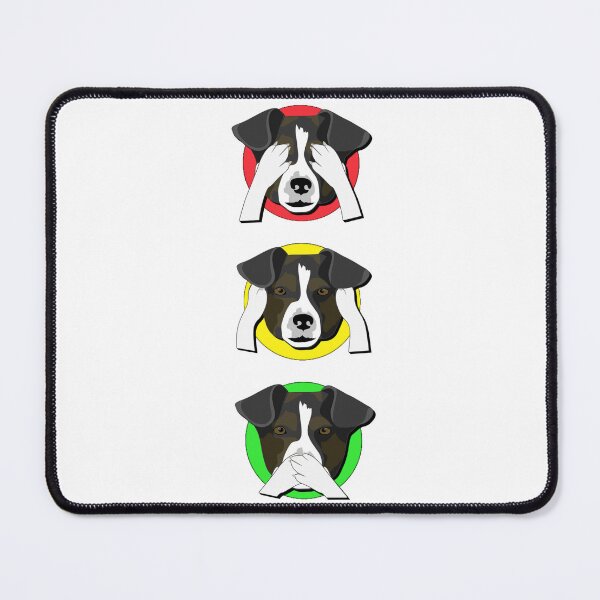 Item preview, Don’t See Bad, Don’t Hear Bad, Don’t Speak Bad Dog Funny Traffic Lights Design | Humorous Canine Art designed and sold by ArtsyExplorer.