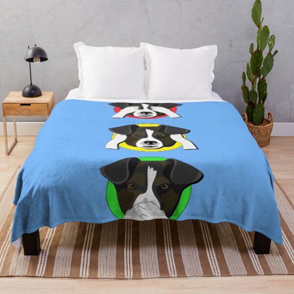 Item preview, Don’t See Bad, Don’t Hear Bad, Don’t Speak Bad Dog Funny Traffic Lights Design | Humorous Canine Art designed and sold by ArtsyExplorer.