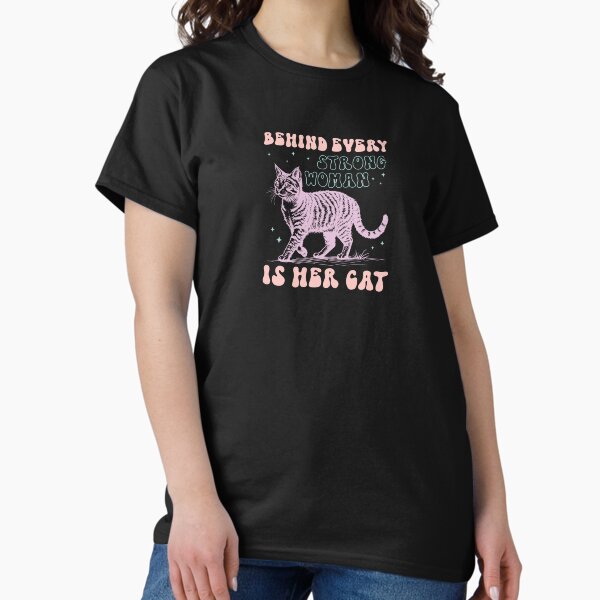 Item preview, Behind Every Strong Woman Is Her Cat designed and sold by divasturtle.