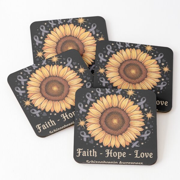 Item preview, Faith Hope Love Sunflower Schizophrenia Awareness designed and sold by ConceptualVibes.
