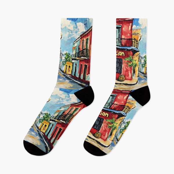 Item preview, Celebrate the Spirit of La Revolucion - Vibrant Havana Bar Amid Tropical Color and Culture designed and sold by OlfactoART Studio.