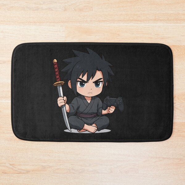 Item preview, Chibi Samurai Gamer – Cool Anime Character with Katana and Game Controller designed and sold by ColorSplash123.