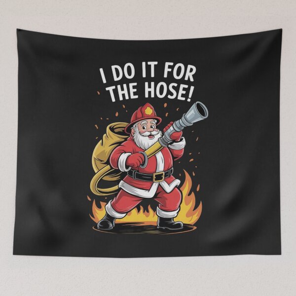Item preview, Funny Firefighter Santa I Do It For The Hose Christmas  designed and sold by ConceptualVibes.