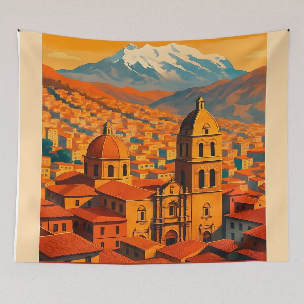 Item preview, La Paz, Bolivia Travel Poster designed and sold by paulrommer.