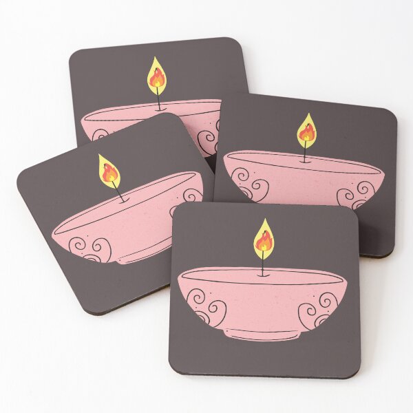 Item preview, Whimsical Pink Candle Design - Soft Glow Minimalist Artwork designed and sold by Diclebaybas.