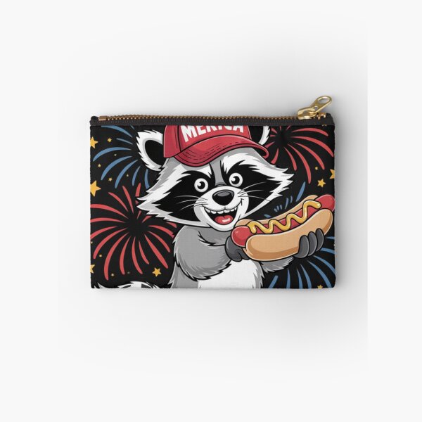 Item preview, Funny Raccoon 4th Of July Patriotic Cute Red White And Feral designed and sold by ConceptualVibes.