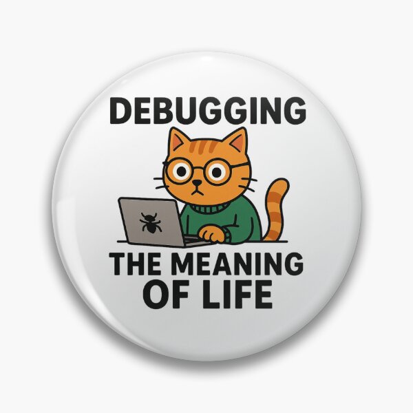 Item preview, Cat Coding - Debugging the Meaning of Life designed and sold by taste-with-it.