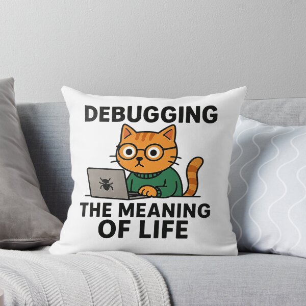 Item preview, Cat Coding - Debugging the Meaning of Life designed and sold by taste-with-it.