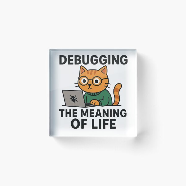 Item preview, Cat Coding - Debugging the Meaning of Life designed and sold by taste-with-it.