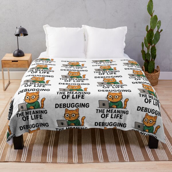 Item preview, Cat Coding - Debugging the Meaning of Life designed and sold by taste-with-it.