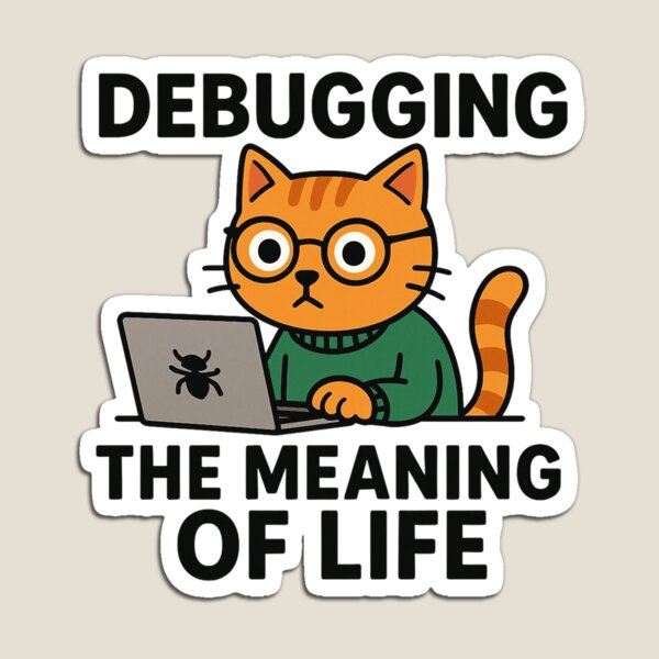 Item preview, Cat Coding - Debugging the Meaning of Life designed and sold by taste-with-it.