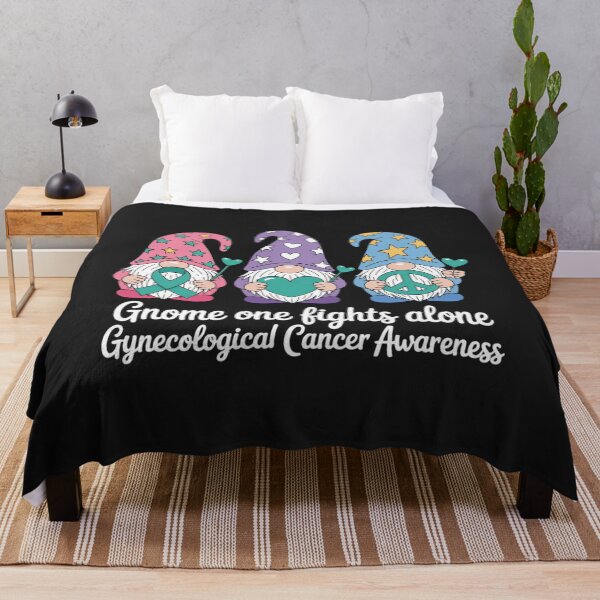 Item preview, Gnome One Fights Alone Gynecological Cancer Awareness designed and sold by ConceptualVibes.