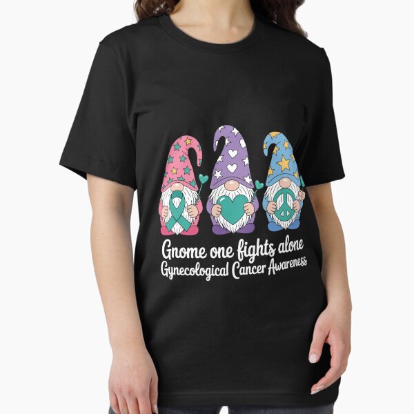 Item preview, Gnome One Fights Alone Gynecological Cancer Awareness designed and sold by ConceptualVibes.