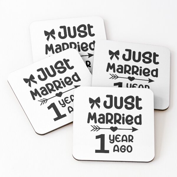Item preview, Just Married 1 Year Ago, 1st Wedding Anniversary for Men & Women designed and sold by Mozaic Clothes.