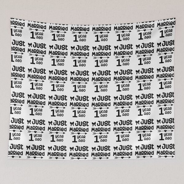 Item preview, Just Married 1 Year Ago, 1st Wedding Anniversary for Men & Women designed and sold by Mozaic Clothes.